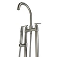 thumbnail image 5 of Saturn Double Clawfoot Tub Filler Faucet with Standard Handle - Brushed Nickel, 5 of 10