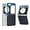 Black&Blue, variant on Aramid Fiber Case for Samsung Galaxy Z Flip 6 Case Aramid Fiber Thin Fit Slim Minimalist 6 FT Military Grade Drop Protection Case with Wireless Charging, Black&Red