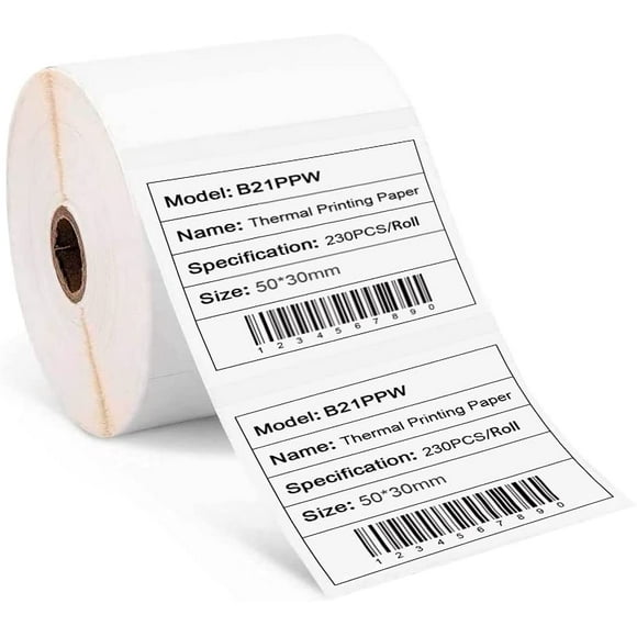Label Tape for B21 Maker, Thermal Printer Self-Adhesive Sticker Paper, Waterproof TearProof, 30x50mm, Suitable for Home