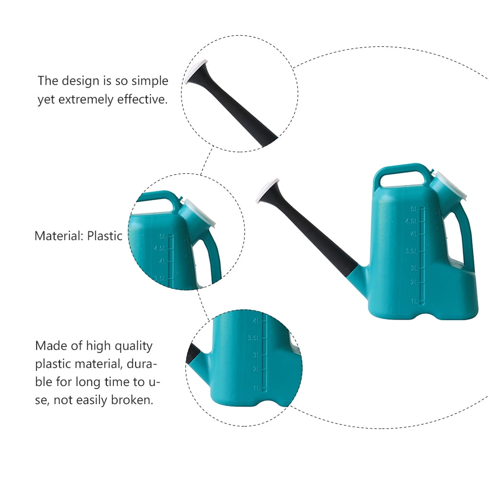 Homoyoyo Sprinkling Watering Can Plastic Gardening Tools Blue 1Pack