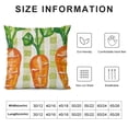 thumbnail image 5 of SHANXI  Pillow Cover Five Watercolor Carrots Decorations Holiday Farmhouse Spring Pillow Case Decor for Home Sofa Couch 12x12in, 5 of 5