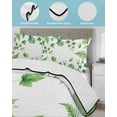 thumbnail image 4 of Quilts King Size Bedding Set, Green Botanical Lightweight Quilted Comforter, Spring Ivy Ferns Leaves Plants Soft Reversible Bedspread Coverlet with Pillow Covers for All Season, 96" x 106", 4 of 7