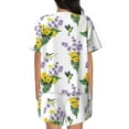 thumbnail image 6 of Fotbe Lavender Flowers Print Pajama Set for Women 2 Piece Loungewear Short Sleeve Tops and Shorts Set Soft Sleepwear-Small, 6 of 7