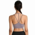 thumbnail image 3 of Tnhcen Running Sports Bra Woman Bras with String Quick Dry Shockproof Running Fitness Large Size Underwear Bralettes for Women with Support Camisole Tops for Women Underwear, Gray, M, 3 of 9