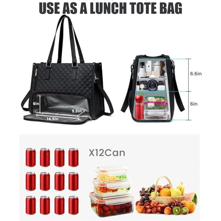 Backpack and tote bag combo. Brand new 2 in 1 Tote Bag Lunch Bag Combo, 15.6 Inch Tote Bag with  main image 4