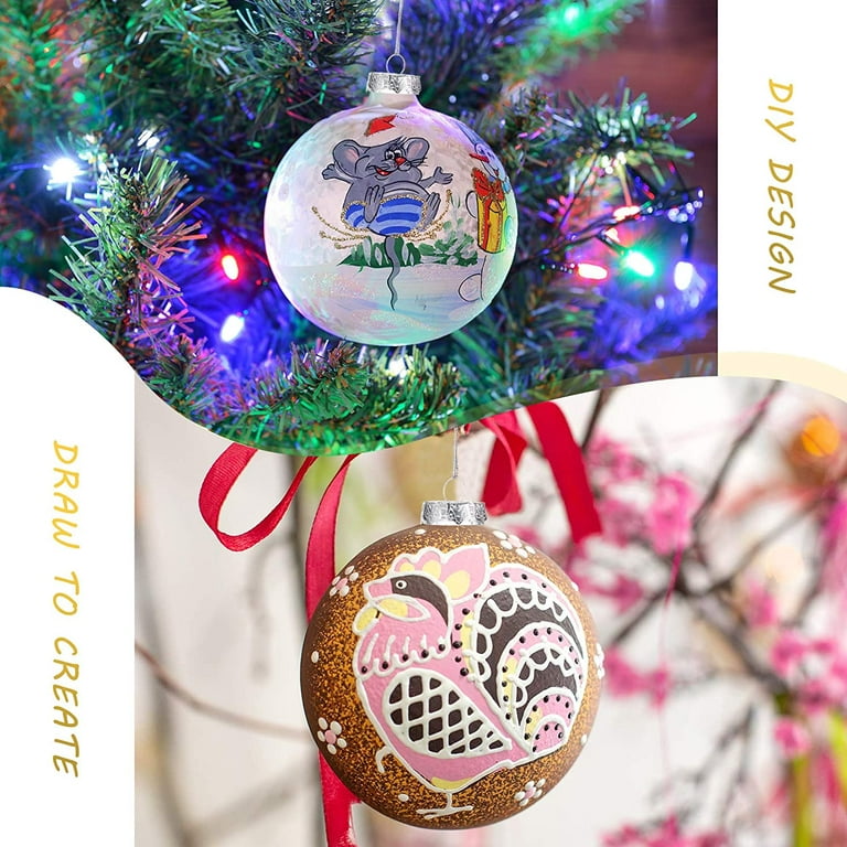 24 Pcs Clear Fillable Ornaments,Transparent Plastic Craft Ornament