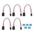 thumbnail image 2 of Car Mini Fuse Holder Connector, Compact Vehicle Fuse Box Panel Connector Thin Mini Tip 5Pcs Professional  For Test ACL L 29.2mm,ACT M 19.1mm,ACK S 10.9mm,ACD Flat Angle 10.9mm,ACM, 2 of 8