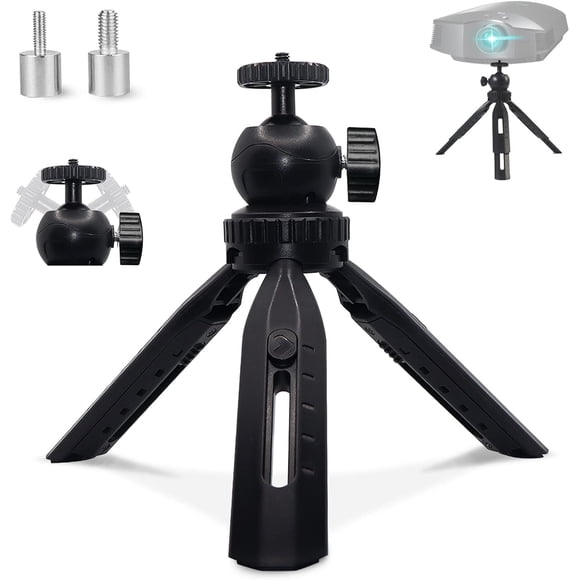 Soporte para miniproyector 2-Be-Best, soporte telescópico para trípode negro