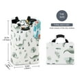 thumbnail image 2 of Yayeee Freestanding Laundry Hamper with Handle Collapsible Large Storage Basket for Clothes, Green Dinosaur Pattern, 2 of 7