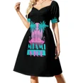 thumbnail image 2 of Miami Vice - Retro 80s Design Essential . Sleeveless Dress dress for women beach dresses Woman's evening dress, 2 of 7