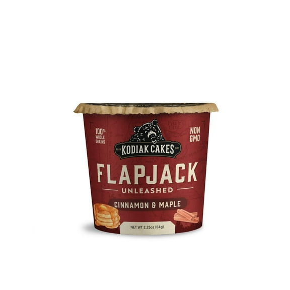 Kodiak Cakes Flapjack Unleashed Cup, Cinnamon & Maple, 2.25 oz (Pack of 6)