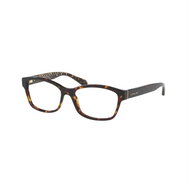 Anteojos rectangulares Coach HC6116-5507 de acetato de tortuga oscura para mujer