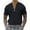 Black, variant on KIHOUT Men's Casual Solid Shirts Clearance Stylish Stand Collar Zipper Short Sleeve Pullover Daily Vacation Blouse Deals