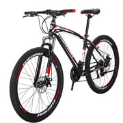 Eurobike X1 27.5 inch Mountain Bike 21 Speed Gears Front Suspension Bicycle Bikes Men Woman Red