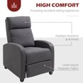 thumbnail image 4 of HOMCOM Fauteuil Inclinable à Poussée pour Cinéma Maison avec Siège Rembourré, 4 of 10