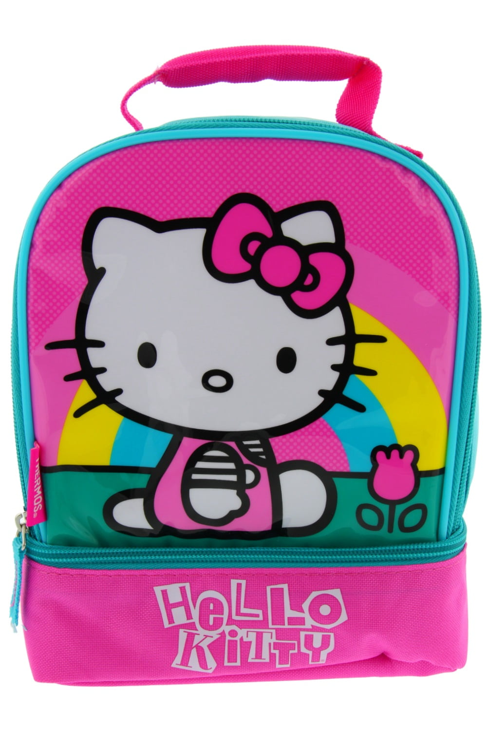 HELLO KITTY LUNCH BAG BOX PINK BNWT SOFT SIDES HANDLE SCHOOL GIRLS 