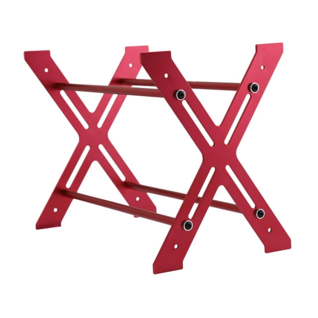 Estante de almacenamiento para ruedas de coche RC, organizador de neumáticos fácil de montar, decoración para RC 1/10 Rojo