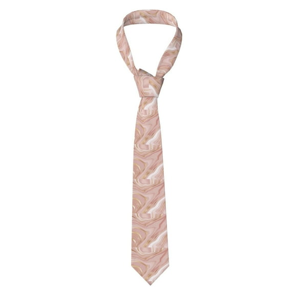 Naloa Rose Gold Glitter Splatter Print Solid Color Tie Formal Necktie for Men,Suitable for business, daily life, work