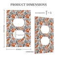 thumbnail image 3 of Haiem Vintage Blue Fox Family A Pattern Decorative Wall Plates, 1-Gang 5.0" x3.0", Unbreakable Thermoplastic Faceplate Cover for Decorator Receptacle Outlet & Switch-Style S, 3 of 6