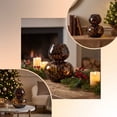 thumbnail image 6 of Tortoiseshell Double Gourd Glass Vase, Brown Leopard Print Decorative Vase for Dried Flowers, Fall Table Centerpiece Decor for Home Living Room Shelf, 6 of 8