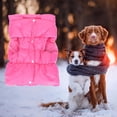 thumbnail image 2 of XXXL, abrigo de felpa impermeable para perros y gatos, de algodón cálido, de poliéster rosa, para invierno, 2 of 8