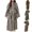 YPR1-Green, variant on Meichang Long Robe for Women Striped Long Sleeve Plush Fleece Winter Bathrobe Warm Thick Loungewear with Belted Pockets Soft Kimono Bathrobes