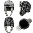 thumbnail image 4 of Men's Ushanka Trapper Hat: Warm Eskimo with Brim Winter Hunting Ear Protection, Cold-Resistant Faux Fur Perfect for Cold Seasons L Black White, 4 of 6