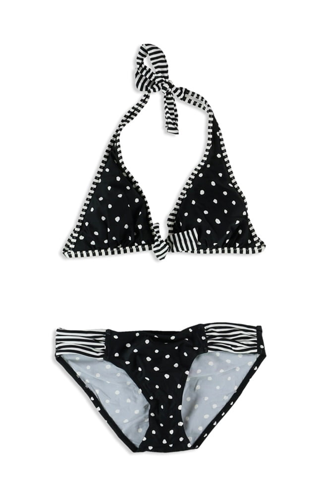 Tommy Bahama Womens Dot & Striped Side Tab 2 Piece Bikini - Walmart.com