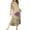 Purple, variant on Women's Nightgown Sleep Dress Long Loungewear V-Neck Henley Nightdress with Pocket Floral Print for Spring Fall,Beige,L