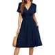 thumbnail image 1 of Vestido de verano de manga corta con escote en V y estilo casual, 1 of 5