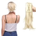 thumbnail image 1 of Short Curly Fluffy Bendable Jaw/Claw Ponytail Extensions With Messy Style Adjustable Updo Ponytail, 1 of 5