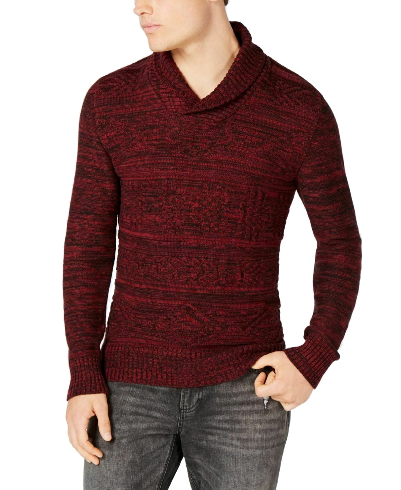 American Rag Sweaters - Mens Sweater Shawl Collar Space Dye Pullover ...