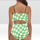 thumbnail image 4 of Bikini de Mujer Trajes de Baño Bikini con Ruffles Conjunto con Sujetador Acolchado Extraíble, Pantalones Cortos de Cintura Alta para la Playa, 4 of 6