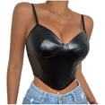 thumbnail image 2 of Fengqque Women's Sleeveless Solid Color Suspender Slim Lingerie Top Blouse, 2 of 7