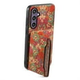 thumbnail image 3 of ELEHOLD for Samsung Galaxy S24 Plus Leather Wallet Case,Cover with Retro Flower Pattern Built-in Card Slots Kickstand Shockproof Protective Phone Case for Samsung Galaxy S24 Plus,Summer, 3 of 6