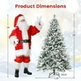 thumbnail image 3 of Gymax 6 FT Pre-Lit Artificial Christmas Tree Snow-Flocked Hinged Xmas Tree w/ 240  LED Lights & 850 Branch Tips, 3 of 10