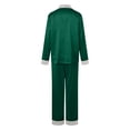 thumbnail image 4 of Jkety Satin Christmas Pjs Women Christmas Pajamas for Family Silk Satin Holiday Matching Pajamas Sets Long Sleeve Button Down Xmas Loungewear Sets, 4 of 7