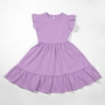 thumbnail image 4 of LUOGENLI Dress for Girls Girls Summer Dresses Smocked Sleeveless with Pockets Girls Easter Dresses Size 6 Black Summer Easter Dresses for Girls 10-12 Purple Size 150, 4 of 8