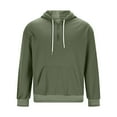 thumbnail image 5 of Donemore Men's Waffle Knit Hoodie Henley Neck with Drawstrings Elbow Patches Casual Pullover Hooded Sweatshirt Fashion Men's Top with Vintage Style, 5 of 9