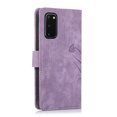 thumbnail image 5 of Nalacover Slim Wallet Case for Samsung Galaxy S20, for Women Men, Embossed Pattern PU Leather Shockproof Magnetic Clasp Credit Card Slots Flip Kickstand Phone Case+Wrist Strap,Purple, 5 of 7
