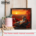 thumbnail image 6 of An 8*8 inch wooden framed painting - a lazy tiger. It can be used as a home decoration item or as a wonderful gift., 6 of 9