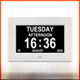 thumbnail image 1 of Reloj digital de 7 pulgadas para personas mayores, reloj despertador electrónico, calendario, recordatorio de medicamentos, 1 of 5
