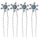 thumbnail image 1 of 12 piezas de diseño de copo de nieve horquilla tocado de moda accesorios para el cabello sombreros con estilo para novia mujer mujer (azul), 1 of 7