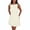 White, variant on Women’s Sleeveless A-Line Mini Dress with Pockets Open Back Graduation Party Dress