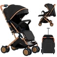 thumbnail image 1 of Lightweight foldable travel stroller, baby stroller, reclining function, lying flat position, compact stroller, with mosquito net and mat, 98*71*45 cm, 1 of 5