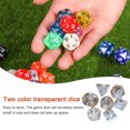thumbnail image 1 of Langgg 1 Set Polyhedral Dice Double Color Acrylic Toys Interesting Role Playing Games Craps Entertainment Accessory for Math Teaching white gold oil, 1 of 6