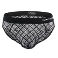 thumbnail image 1 of 4 Pack Men's Underwear Briefs Mesh Low Waist Solid Color Breathable Panties, 1 of 2