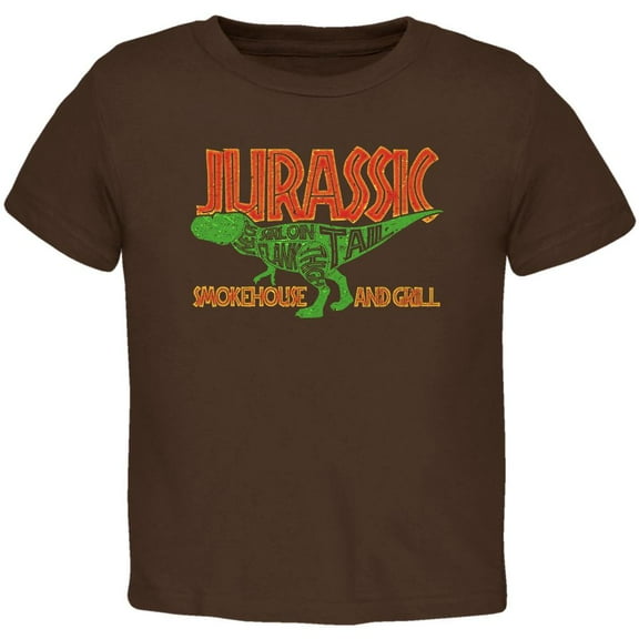 Jurassic Smokehouse and Grill Toddler T Shirt Brown 3T