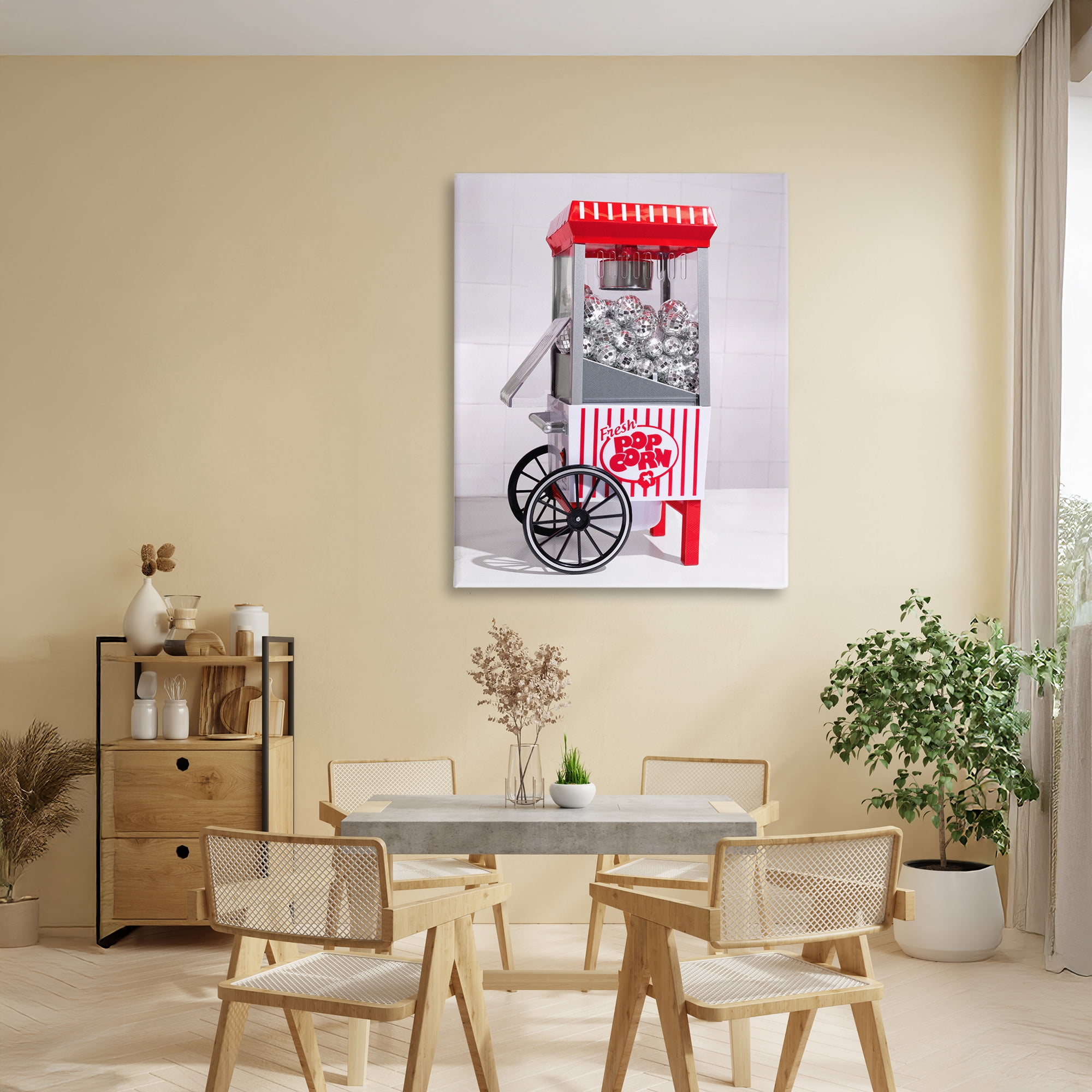 Stupell Industries Fun Disco Popcorn Machine Canvas Wall Art, design by LISH Creative