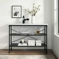 thumbnail image 5 of Crosley Furniture Madeleine Console Table, Steel with Faux Marble Top, 5 of 5